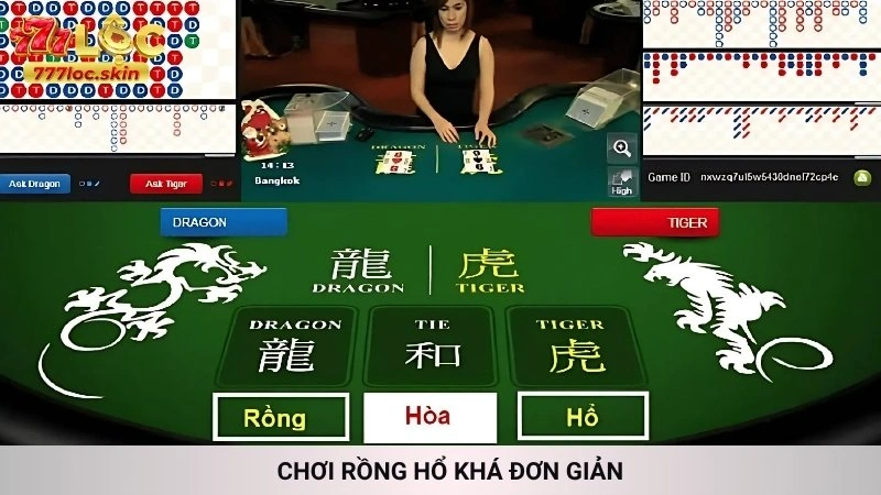 Chơi Rồng Hổ khá đơn giản