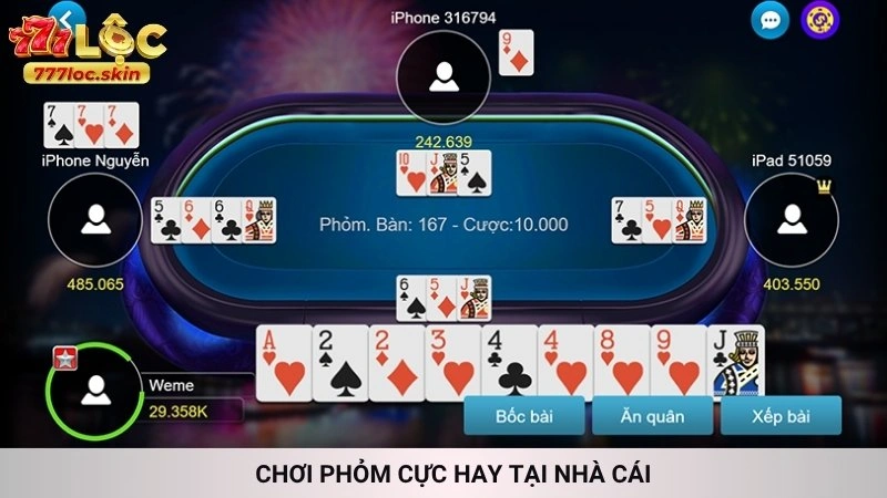 Chơi Phỏm cực hay tại nhà cái